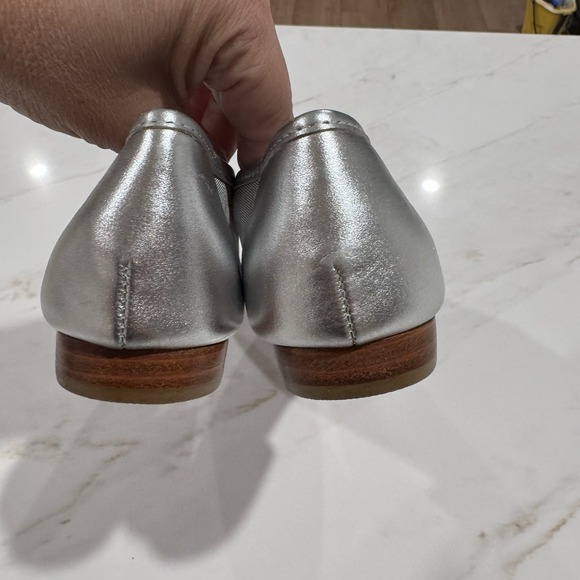 VINTAGE 1980'S‎ Silver Mesh Rhinestone Flats Slip Ons Size9 Sparkle NIB - Picture 7 of 13